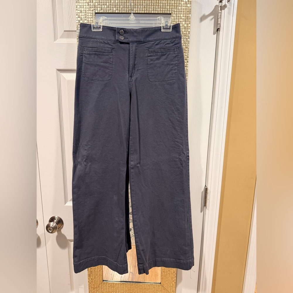 LOFT Dark Blue Flare Trousers